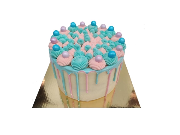 Gender reveal dripcake16 pers.