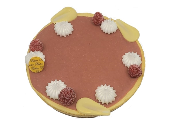 Cheesecake taartje naturel/framboos